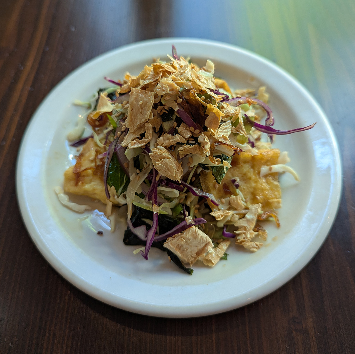 Tofu-Cabbage-Wakame Salad